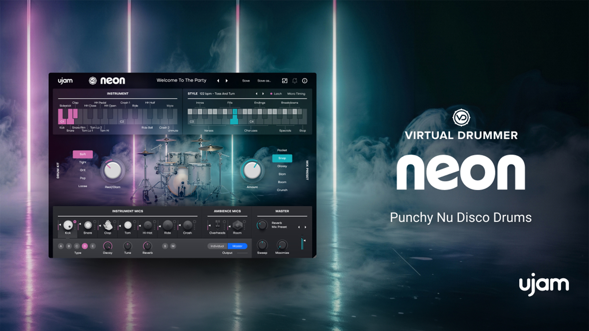 Punchy Nu Disco Drums | UJAM NEON